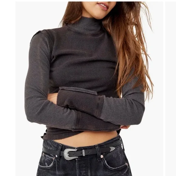 New We the Free Freya Mock Neck Thermal Top - Picture 6 of 11